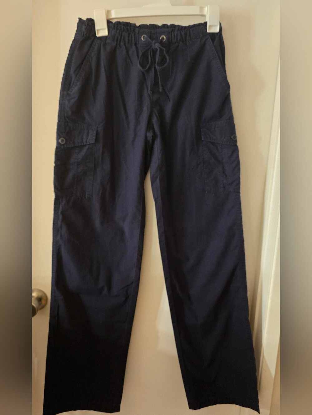LONDONJEAN Navy Drawstring Cargo Pants From Victoria"s Secret.